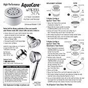 AquaCare by HotelSpa 1139 Replacement Disposable Enriched KDF Cartridge for Compact Universal Shower Filter or Filtered Shower Heads/Handheld Showers