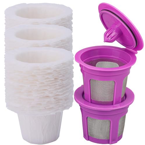 Reusable K Cups Coffee Filters 4 Pack Coffee Pods Compatible with Keurig Brewers 1.0 and 2.0Coffee Makers - Universal Kcup Filters Fit Refillable Kcup Coffee Pods