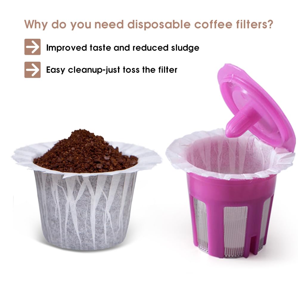 Reusable K Cups Coffee Filters 4 Pack Coffee Pods Compatible with Keurig Brewers 1.0 and 2.0Coffee Makers - Universal Kcup Filters Fit Refillable Kcup Coffee Pods