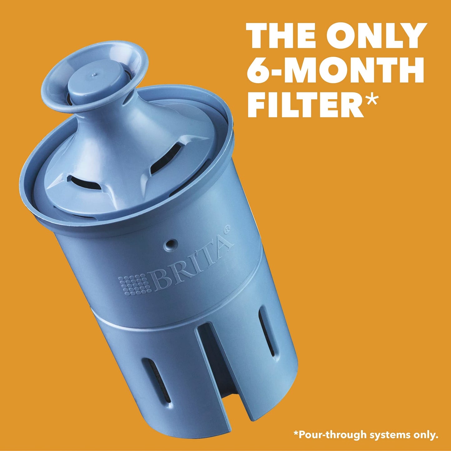 Brita Small 6 Cup Water Filter Pitcher, Made Without BPA, White, Metro, 4 Count Standard Replacement Filters