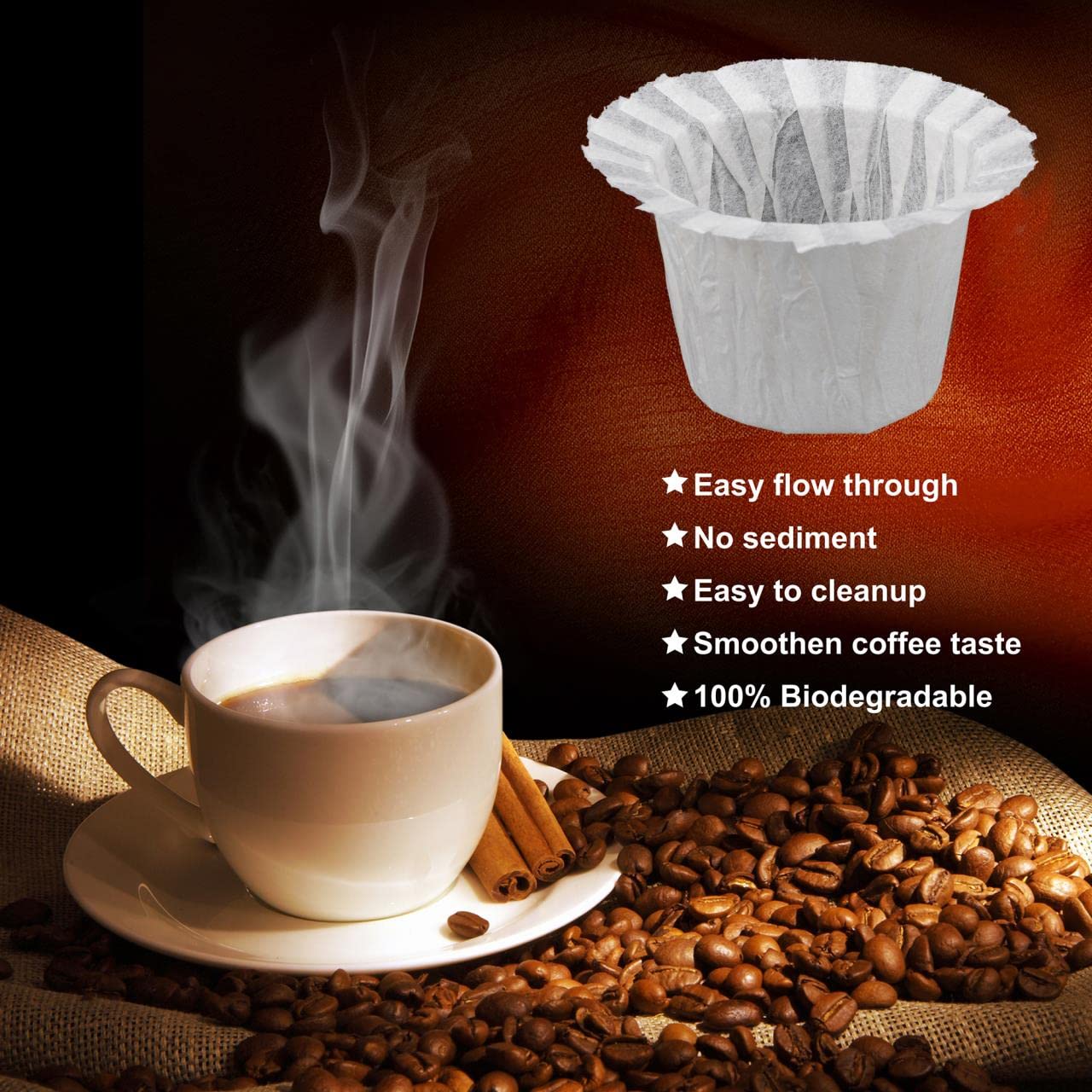 Reusable K Cups Coffee Filters 4 Pack Coffee Pods Compatible with Keurig Brewers 1.0 and 2.0Coffee Makers - Universal Kcup Filters Fit Refillable Kcup Coffee Pods
