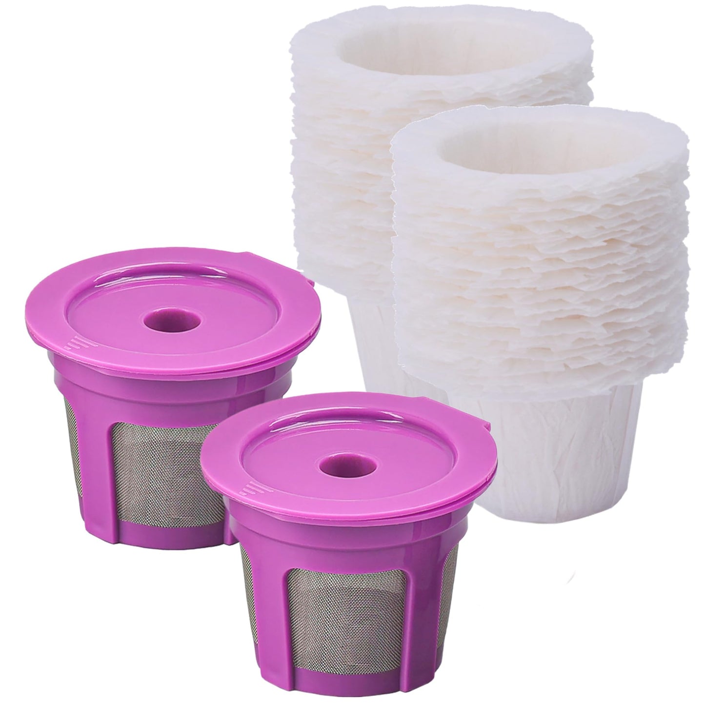 Reusable K Cups Coffee Filters 4 Pack Coffee Pods Compatible with Keurig Brewers 1.0 and 2.0Coffee Makers - Universal Kcup Filters Fit Refillable Kcup Coffee Pods