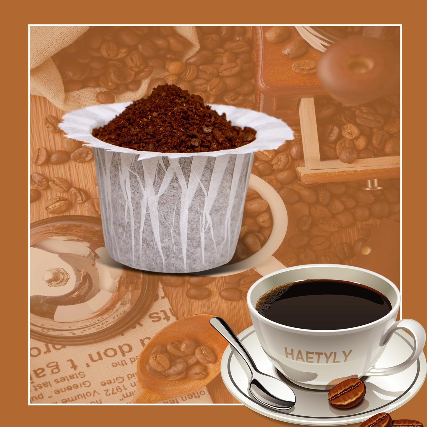 Reusable K Cups Coffee Filters 4 Pack Coffee Pods Compatible with Keurig Brewers 1.0 and 2.0Coffee Makers - Universal Kcup Filters Fit Refillable Kcup Coffee Pods