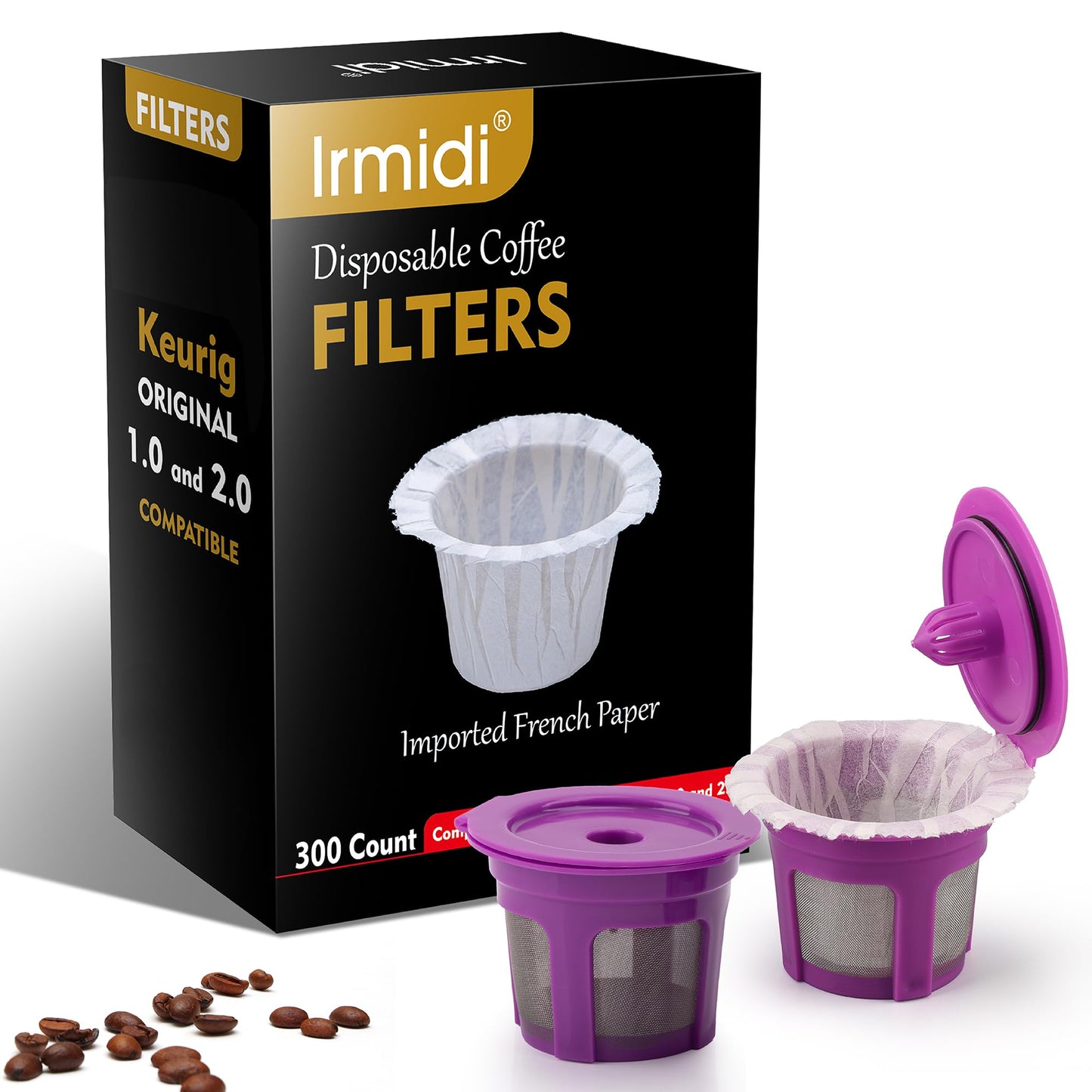 Reusable K Cups Coffee Filters 4 Pack Coffee Pods Compatible with Keurig Brewers 1.0 and 2.0Coffee Makers - Universal Kcup Filters Fit Refillable Kcup Coffee Pods