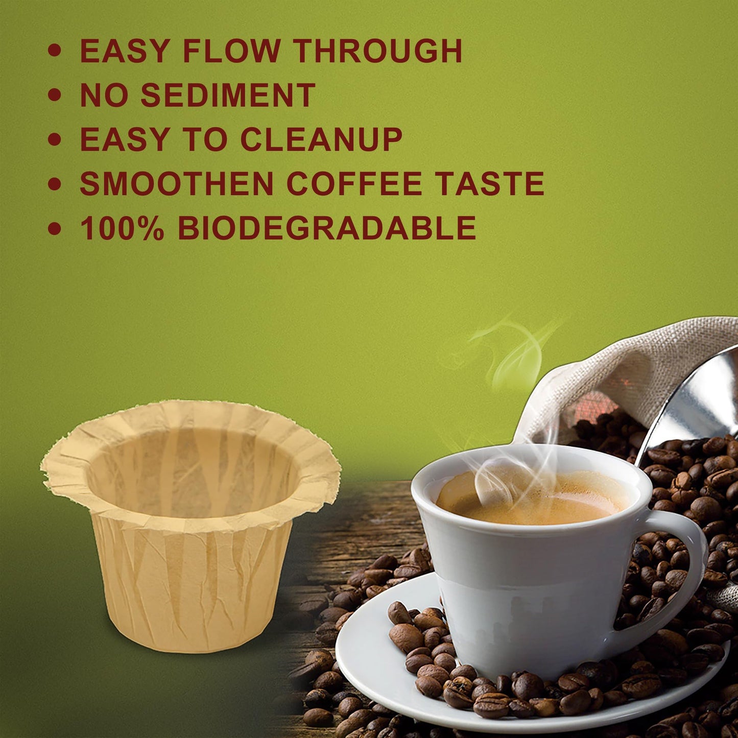 Reusable K Cups Coffee Filters 4 Pack Coffee Pods Compatible with Keurig Brewers 1.0 and 2.0Coffee Makers - Universal Kcup Filters Fit Refillable Kcup Coffee Pods