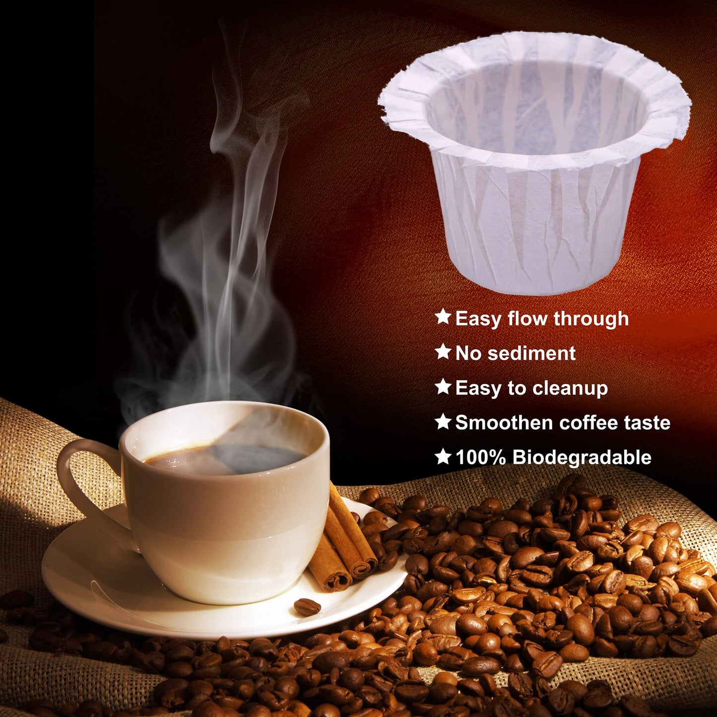 Reusable K Cups Coffee Filters 4 Pack Coffee Pods Compatible with Keurig Brewers 1.0 and 2.0Coffee Makers - Universal Kcup Filters Fit Refillable Kcup Coffee Pods