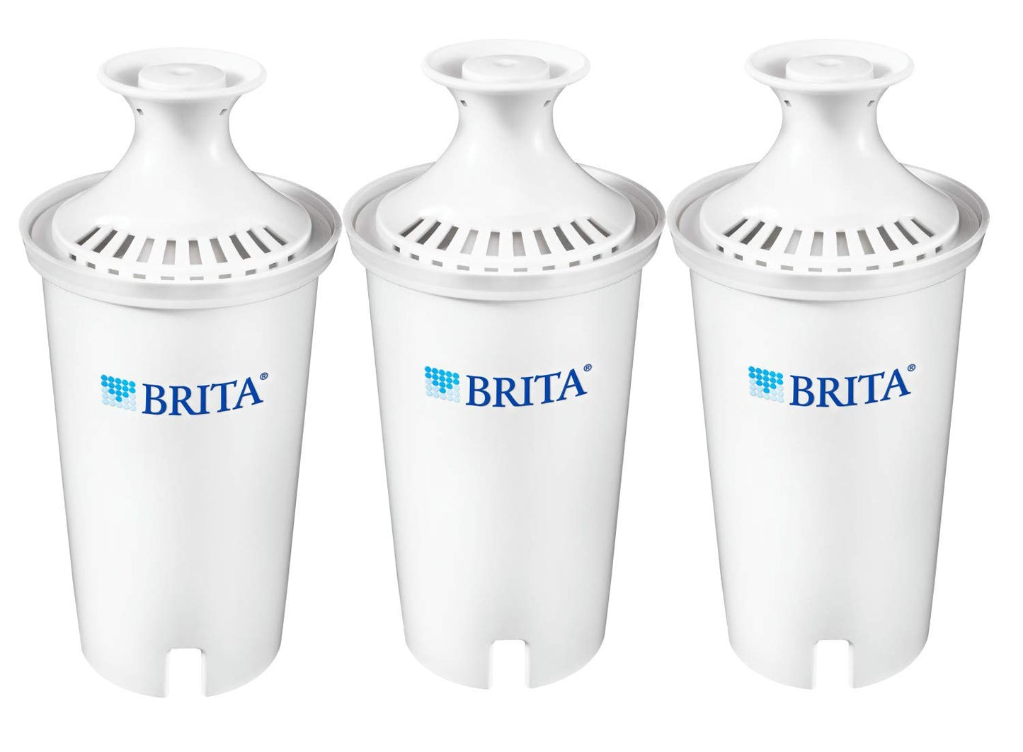 Brita Small 6 Cup Water Filter Pitcher, Made Without BPA, White, Metro, 4 Count Standard Replacement Filters