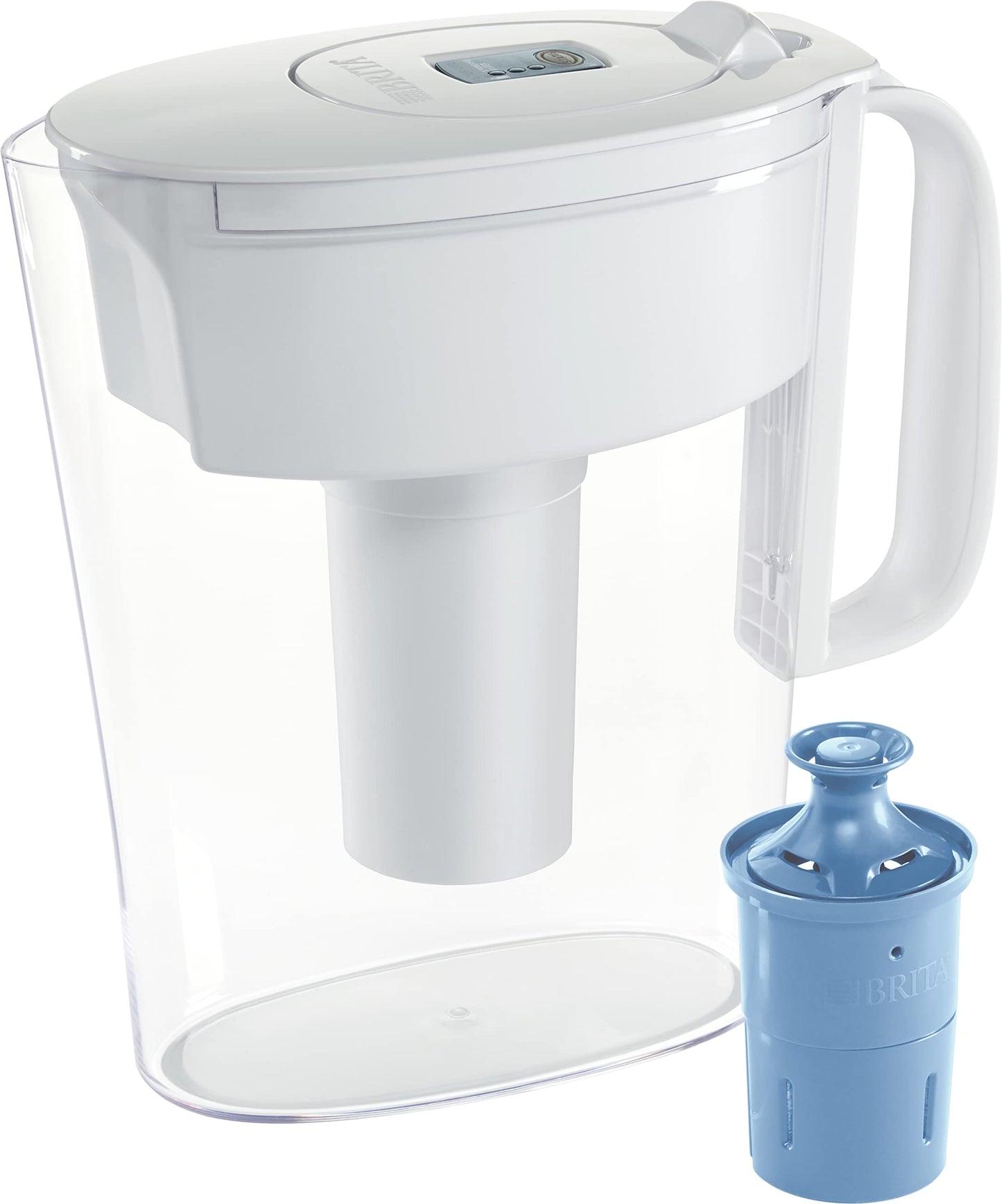 Brita Small 6 Cup Water Filter Pitcher, Made Without BPA, White, Metro, 4 Count Standard Replacement Filters