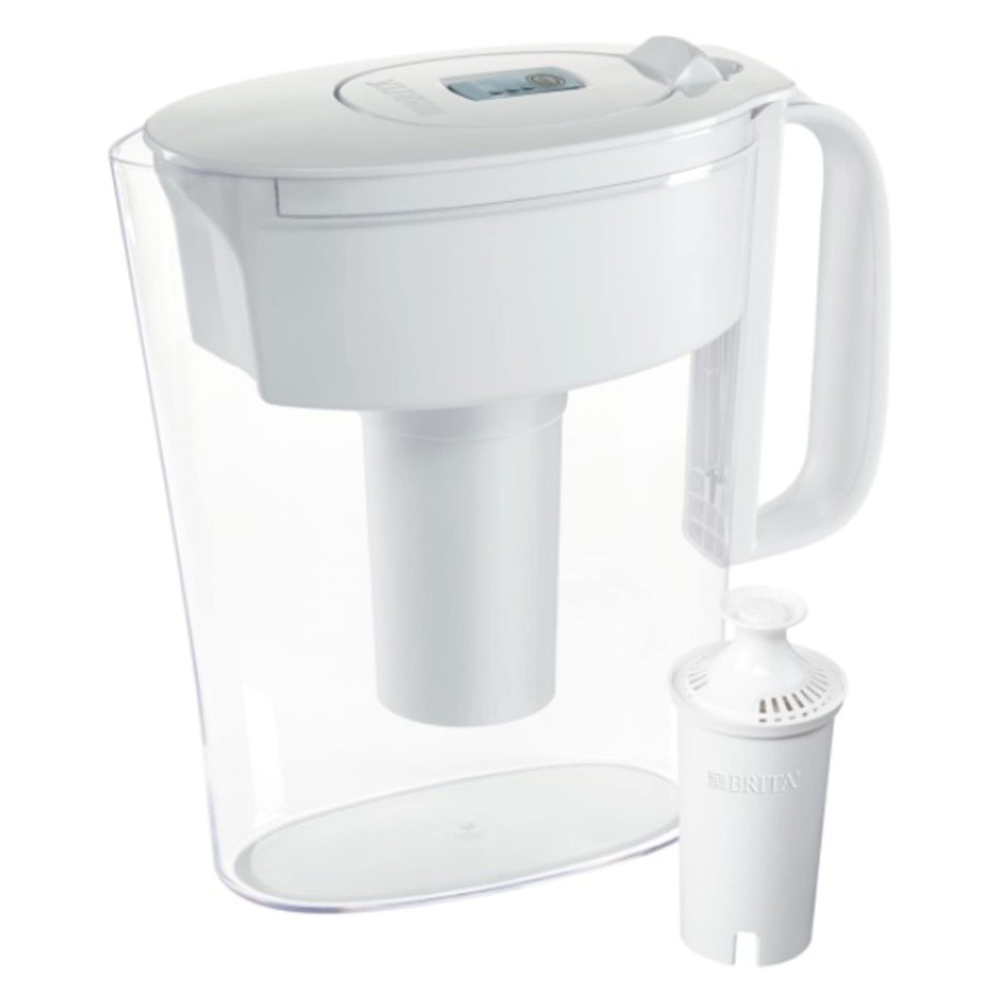 Brita Small 6 Cup Water Filter Pitcher, Made Without BPA, White, Metro, 4 Count Standard Replacement Filters