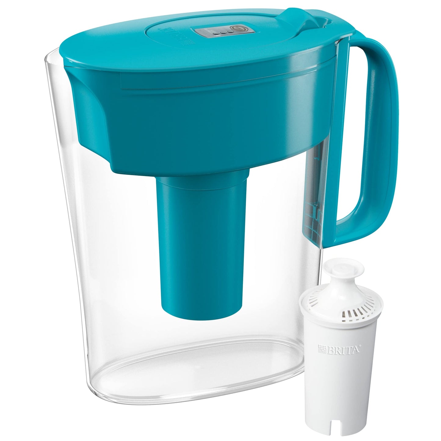 Brita Small 6 Cup Water Filter Pitcher, Made Without BPA, White, Metro, 4 Count Standard Replacement Filters