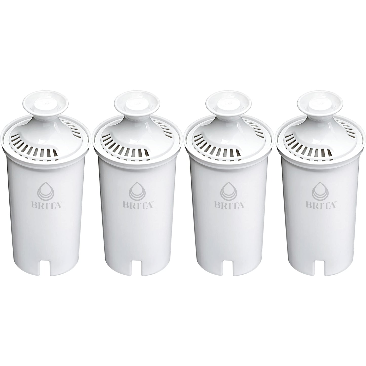 Brita Small 6 Cup Water Filter Pitcher, Made Without BPA, White, Metro, 4 Count Standard Replacement Filters