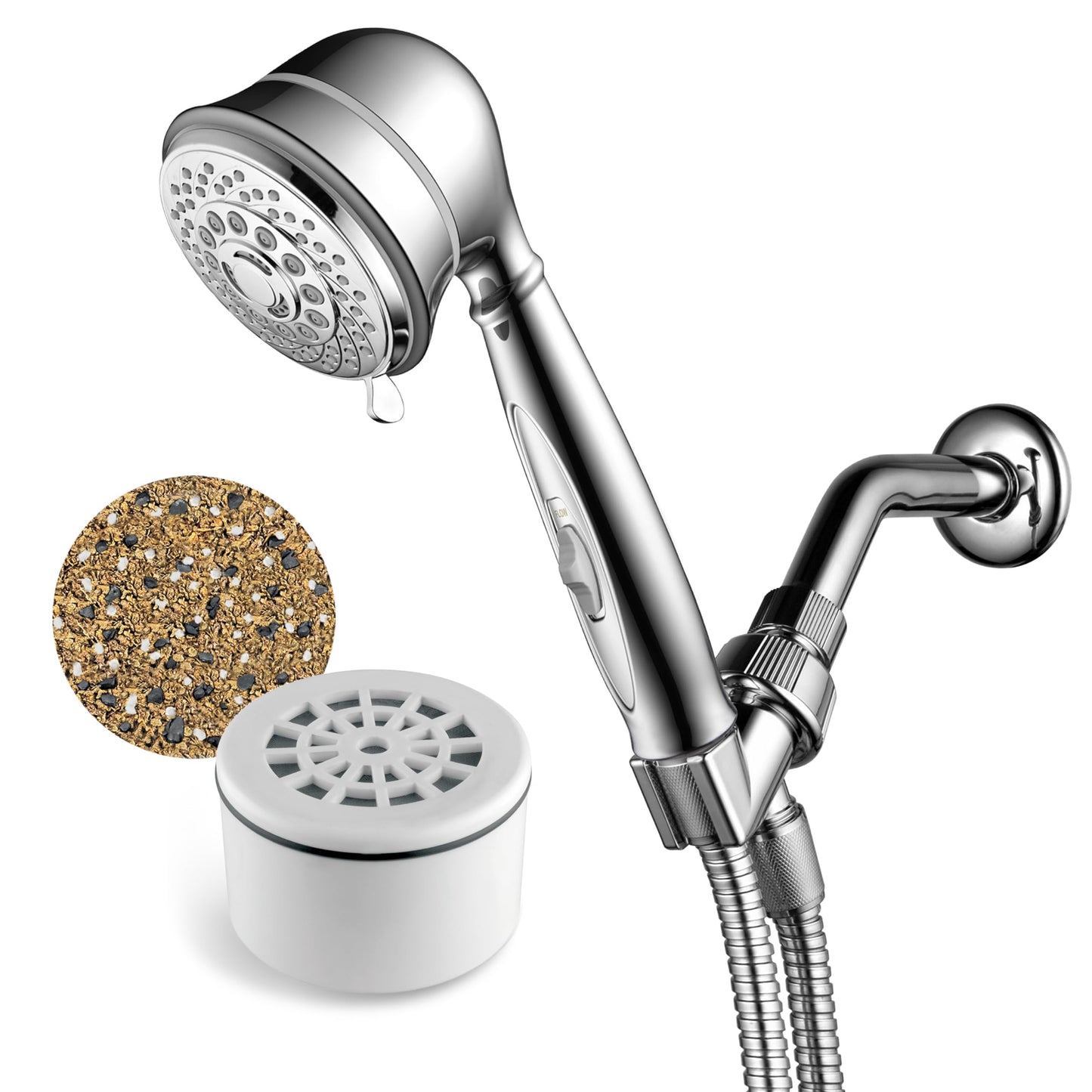 AquaCare by HotelSpa 1139 Replacement Disposable Enriched KDF Cartridge for Compact Universal Shower Filter or Filtered Shower Heads/Handheld Showers